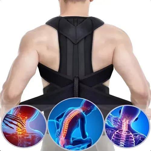Corretor Postura Feminino E Masculino Colete Alinhador Coluna Cinta Postural Lombar Faixa Abdominal Tamanho G - 2