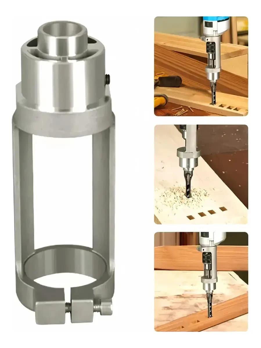 Adaptador De Broca Quadrada Para Furadeira, Suporte De Fixação De Furo Quadrado Para Marcenaria Abridor De Furos Quadrad - 1