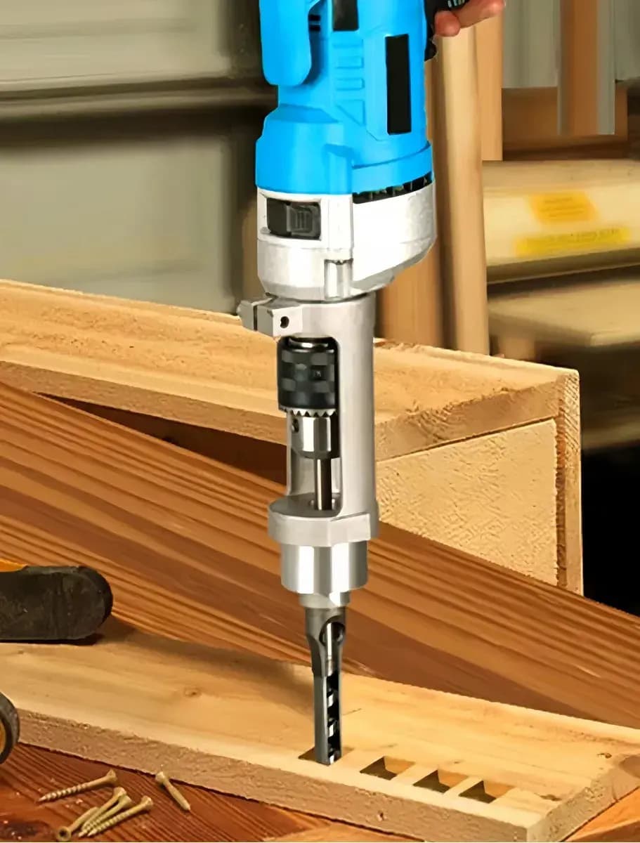 Adaptador De Broca Quadrada Para Furadeira, Suporte De Fixação De Furo Quadrado Para Marcenaria Abridor De Furos Quadrad - 7