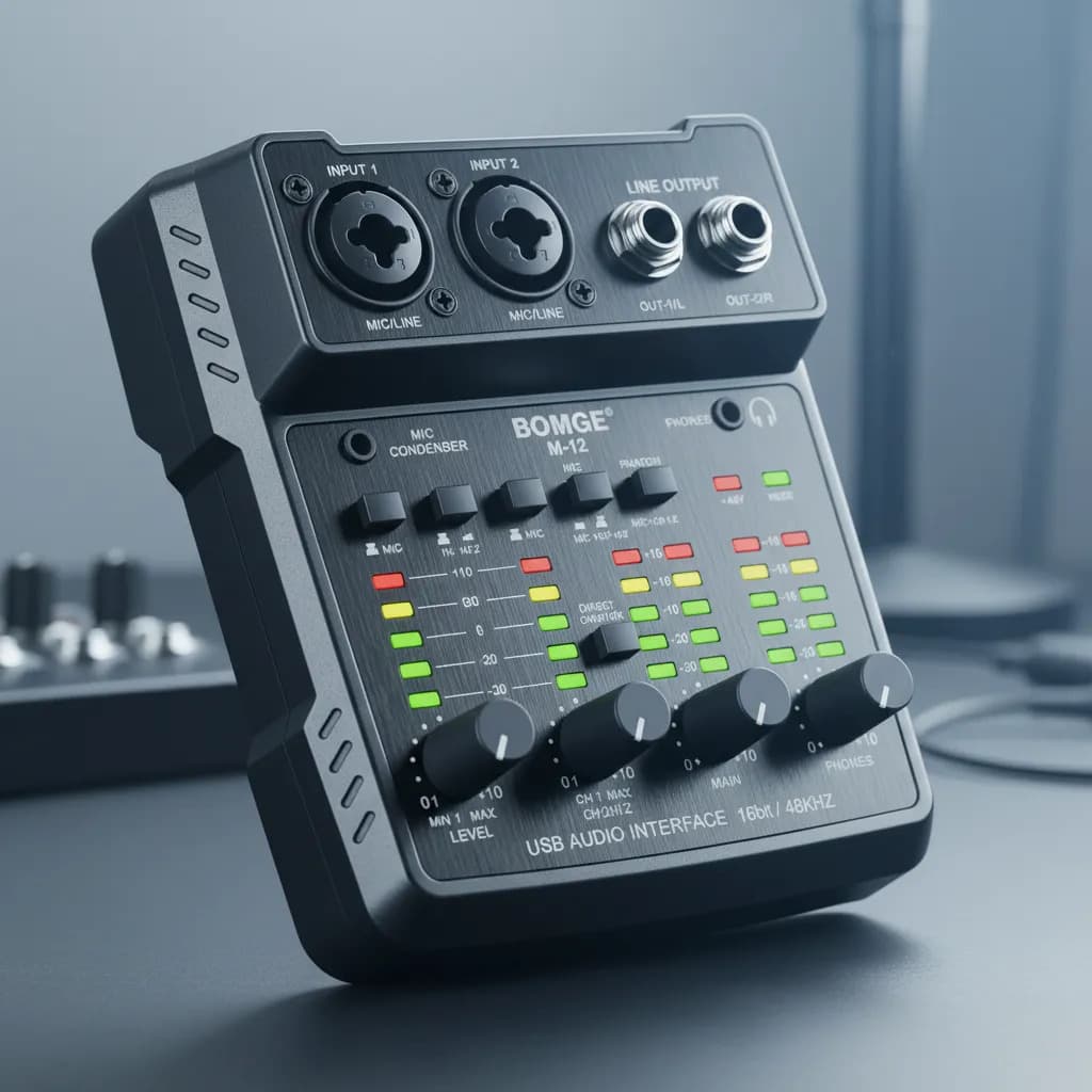 Interface De Áudio Usb Bomge Instrumentos De Gravação Preto 5v - 1
