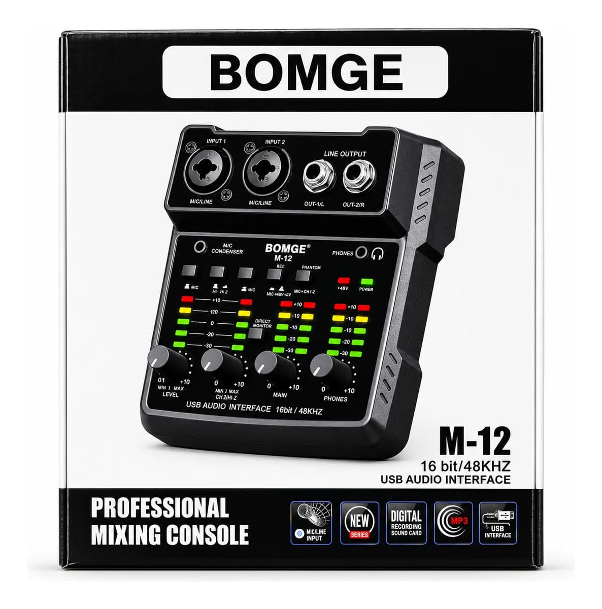 Interface De Áudio Usb Bomge Instrumentos De Gravação Preto 5v - 2