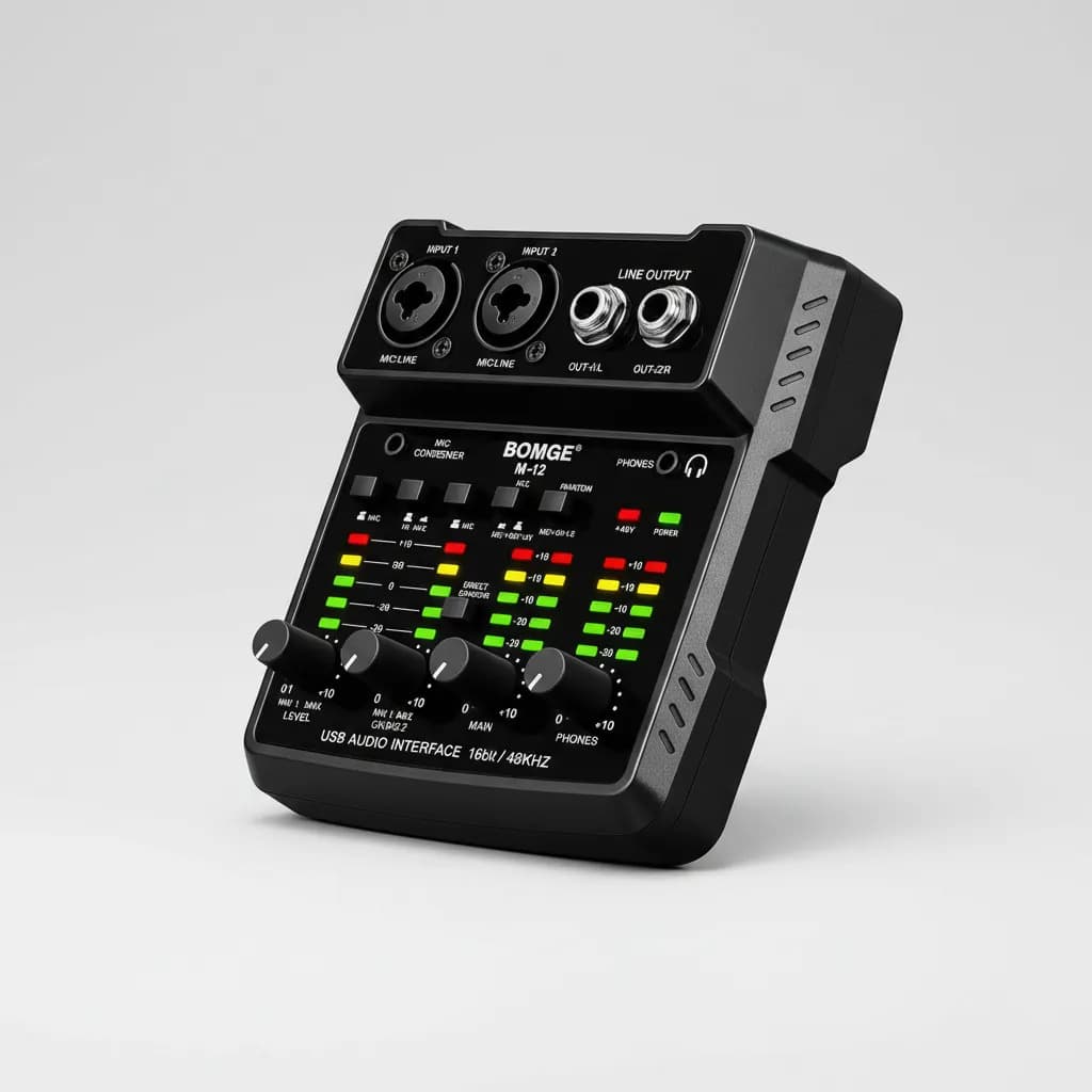 Interface De Áudio Usb Bomge Instrumentos De Gravação Preto 5v - 5