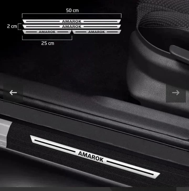 kit Soleira De Porta Amarok 2013 A 2014 - Preto - 1